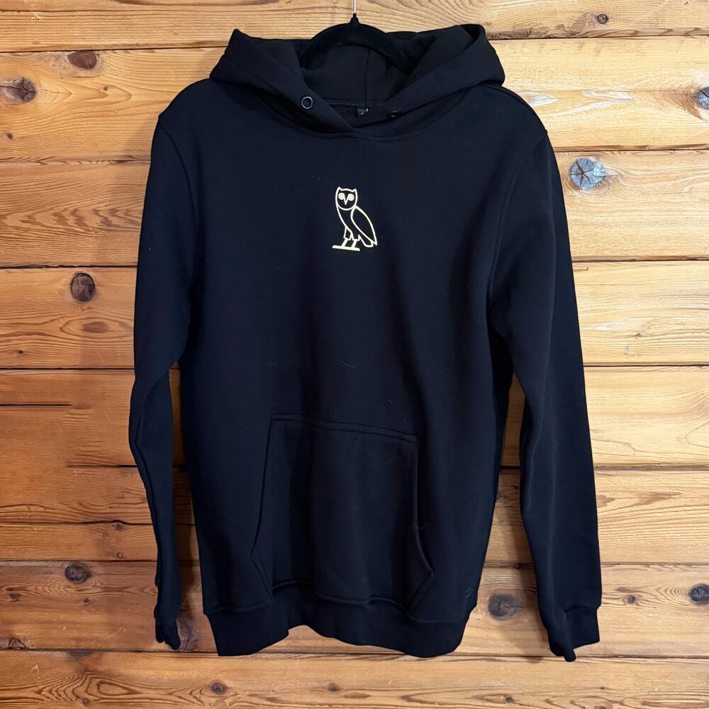 Palm Black Owl Hoodie Medium